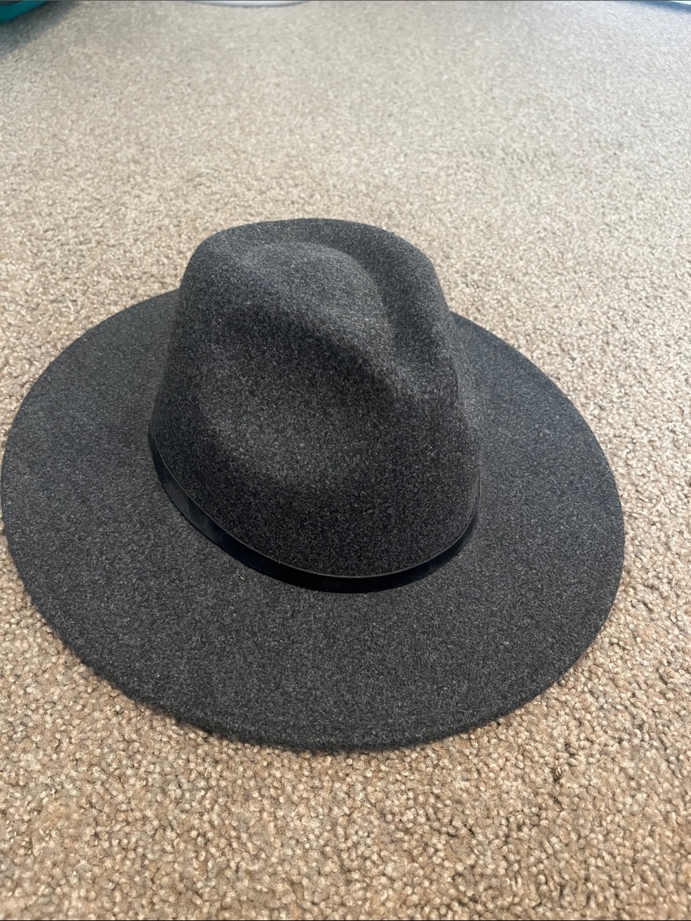 Men's Wide Brim Wool Hat - Gray